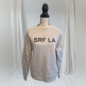 Heidi Merrick SRF LA Cotton Crewneck Black on Cream Retails $188 Size Small